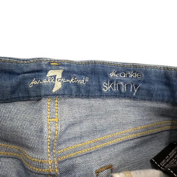 7 For all Mankind the ankle skinny Jeans size 26 - Picture 3 of 9